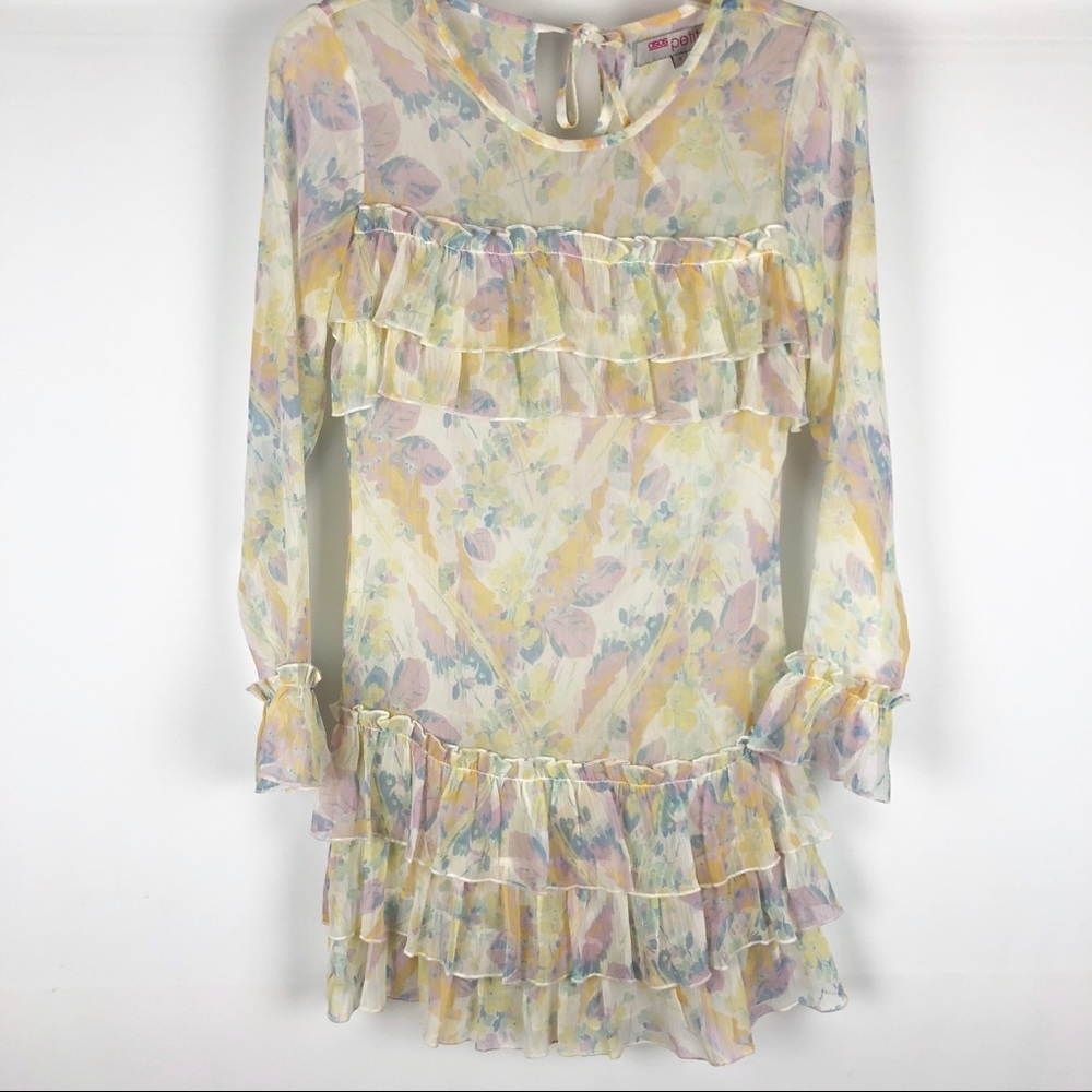 ASOS Sheer Ruffle Dress